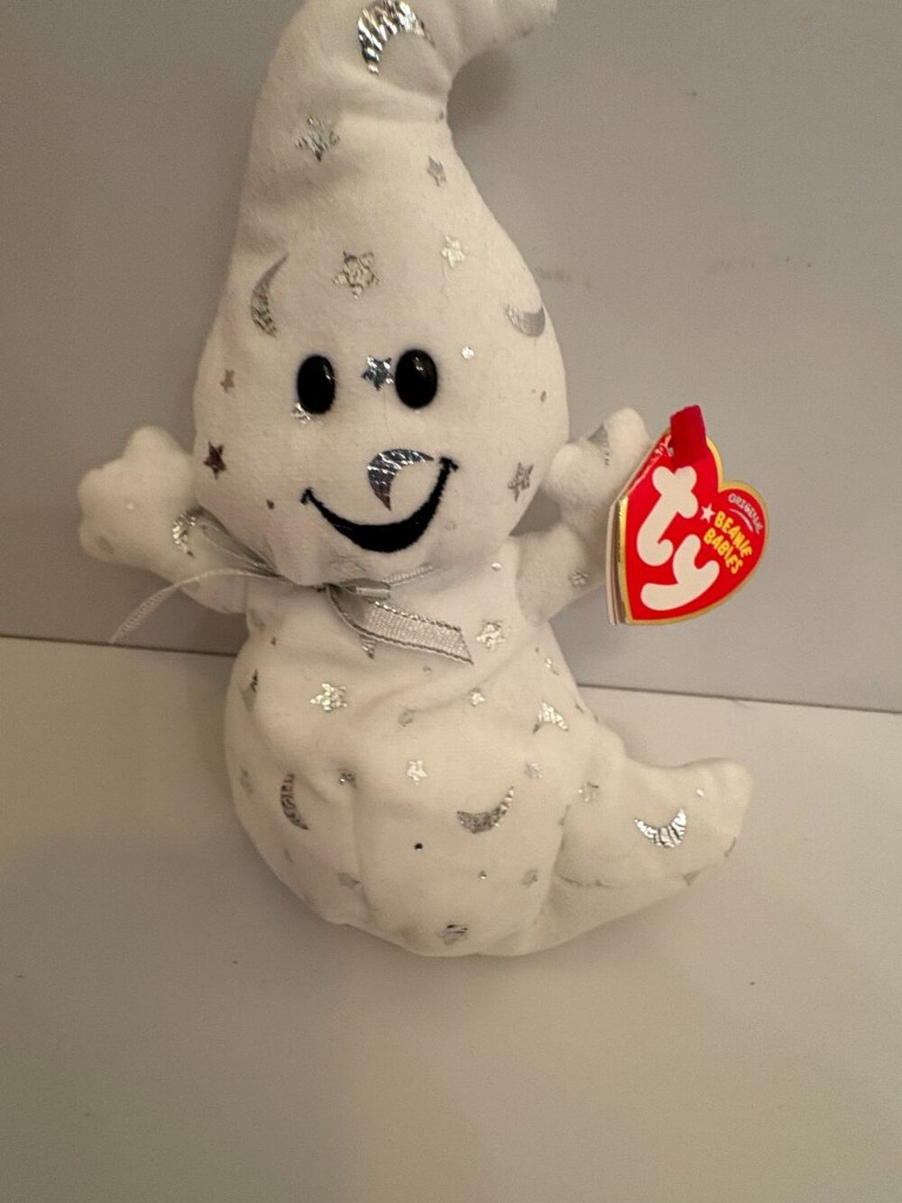 Ty Beanie Babies Vanish White Ghost 2007 Halloween Retired 7"